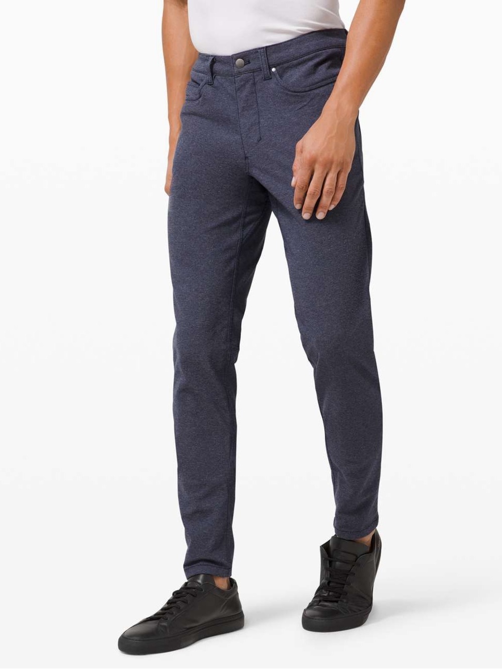 Lululemon Men's ABC Pant Skinny Tech Canvas Heathered Deep Navy 33x31